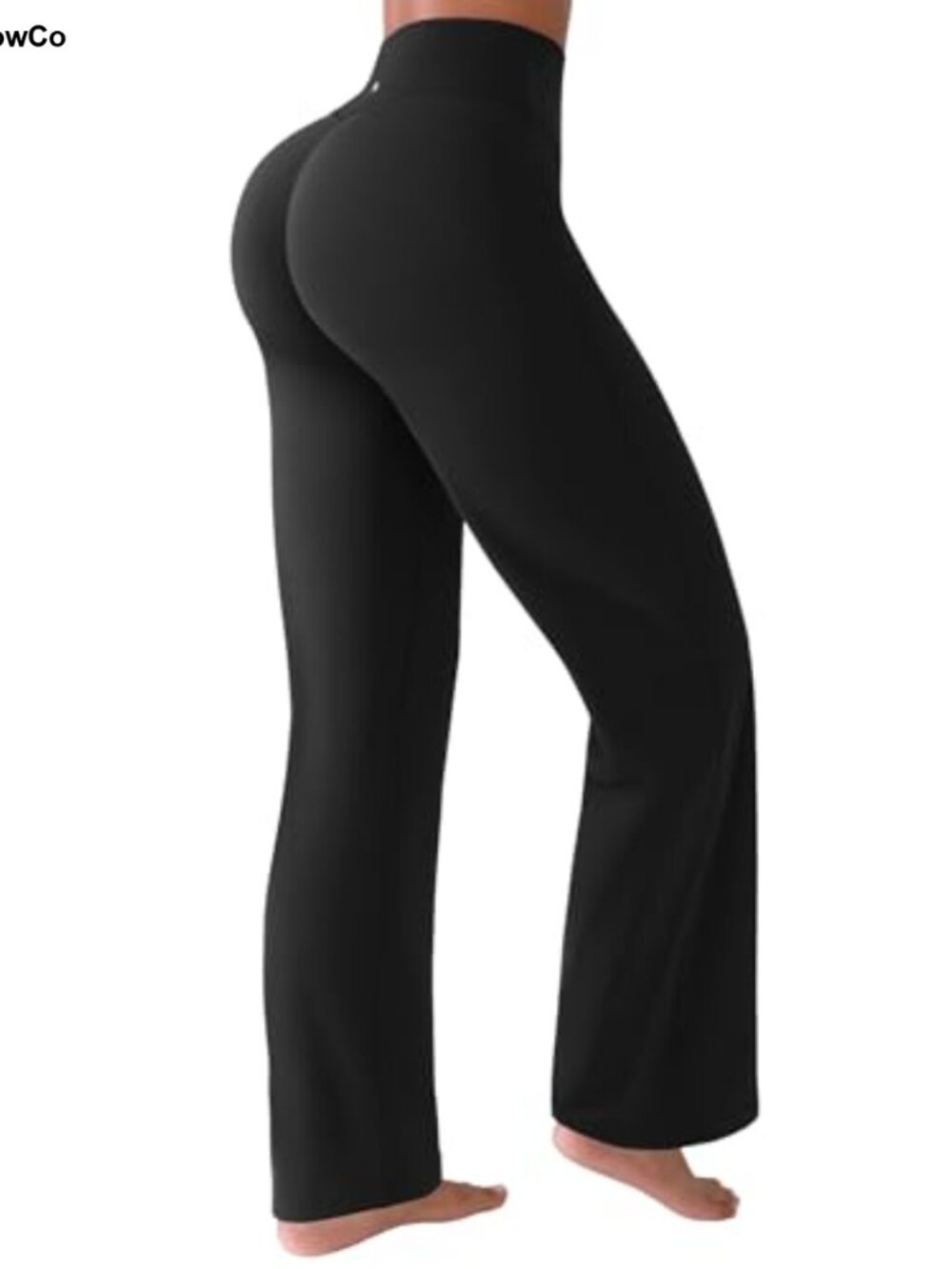Wide Leg Gym Pants Women Straight Leggings Tummy Control High Waist